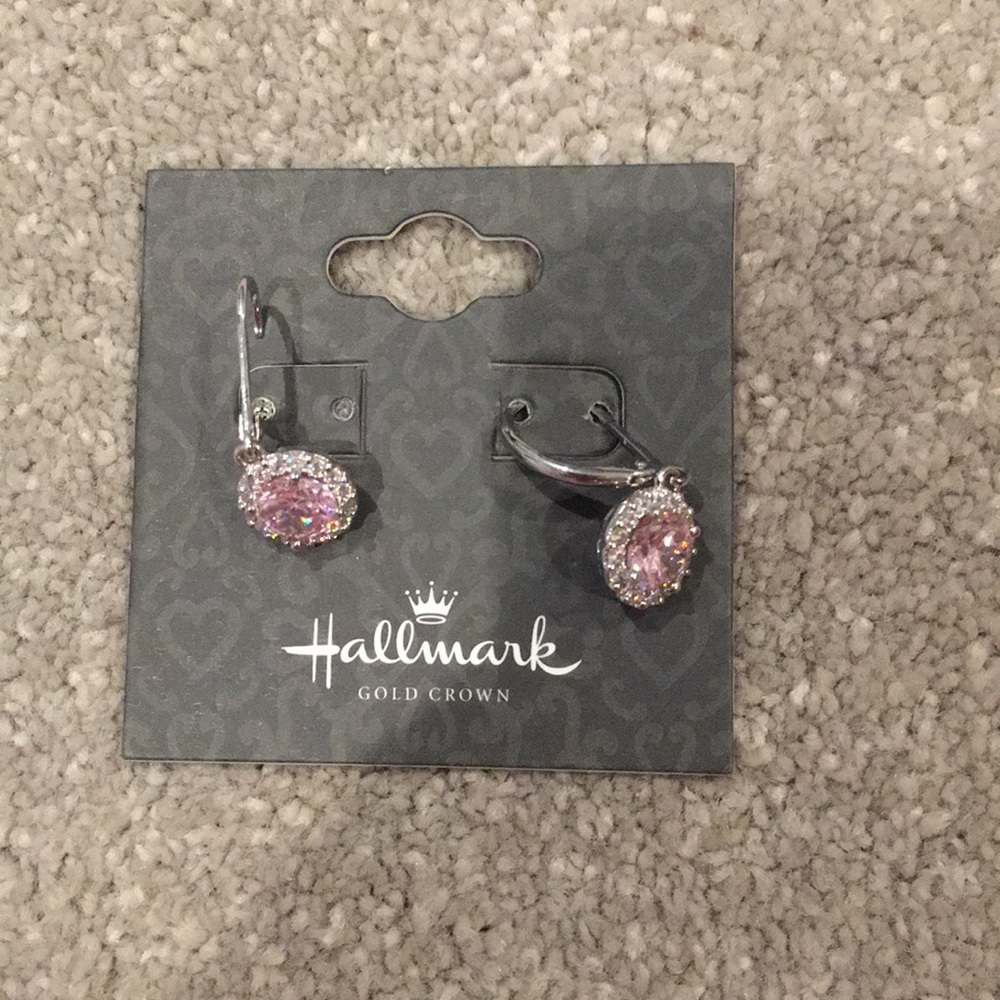 NWT halo drop birthstone earrings